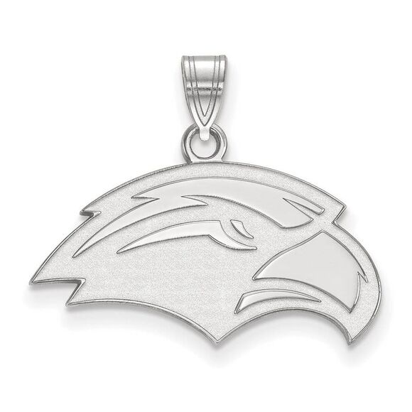 10k White Gold Southern Mississippi Small Pendant